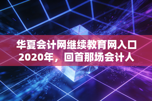 华夏会计网继续教育网入口2020年，回首那场会计人的网课突围战与职业成长的思考