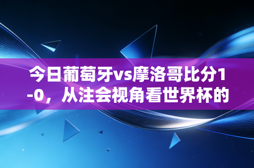 今日葡萄牙vs摩洛哥比分1-0,从注会视角看世界杯的审计失败与风控奇迹