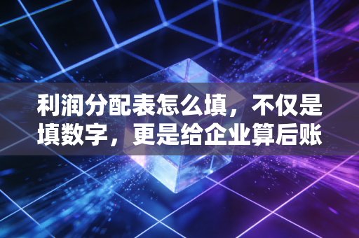利润分配表怎么填，不仅是填数字，更是给企业算后账的艺术