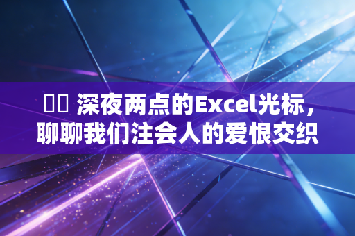 ☕️ 深夜两点的Excel光标，聊聊我们注会人的爱恨交织与职业宿命