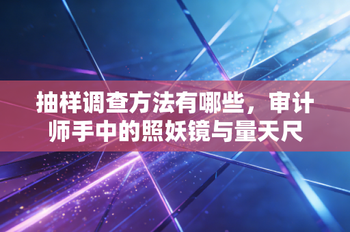 抽样调查方法有哪些，审计师手中的照妖镜与量天尺