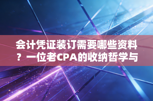 会计凭证装订需要哪些资料?一位老CPA的收纳哲学与实战避坑指南