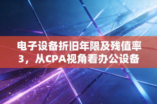 电子设备折旧年限及残值率3，从CPA视角看办公设备背后的账面与真相