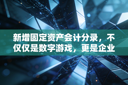 新增固定资产会计分录,不仅仅是数字游戏,更是企业成长的见证