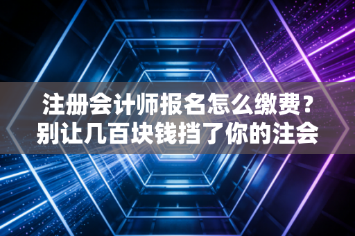 注册会计师报名怎么缴费？别让几百块钱挡了你的注会路