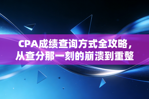 CPA成绩查询方式全攻略，从查分那一刻的崩溃到重整旗鼓，我经历了什么？