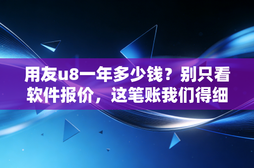 用友u8一年多少钱？别只看软件报价，这笔账我们得细算