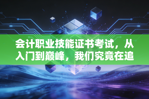 会计职业技能证书考试，从入门到巅峰，我们究竟在追逐什么？