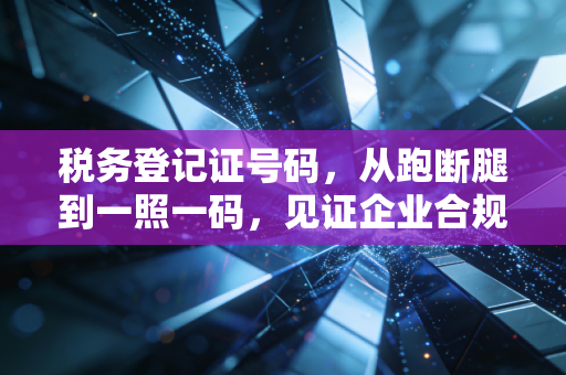 税务登记证号码，从跑断腿到一照一码，见证企业合规的变迁史