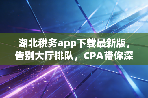 湖北税务app下载最新版，告别大厅排队，CPA带你深度解析掌上办税的利与弊