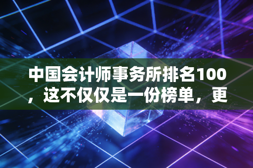 中国会计师事务所排名100，这不仅仅是一份榜单，更是行业的缩影与从业者的真实写照