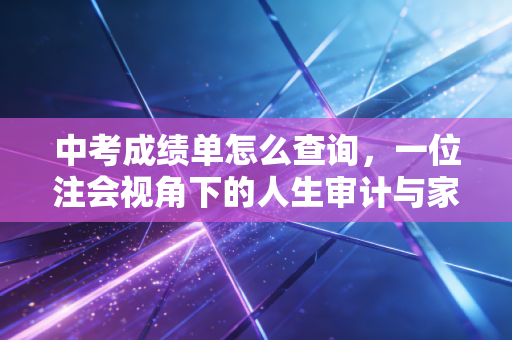 中考成绩单怎么查询，一位注会视角下的人生审计与家长焦虑实录