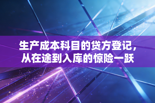 生产成本科目的贷方登记，从在途到入库的惊险一跃