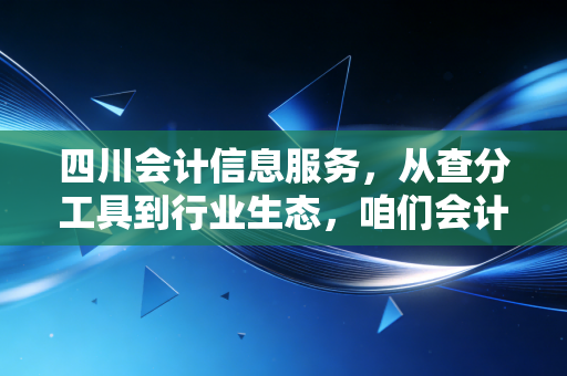 四川会计信息服务，从查分工具到行业生态，咱们会计人的数字化生存实录