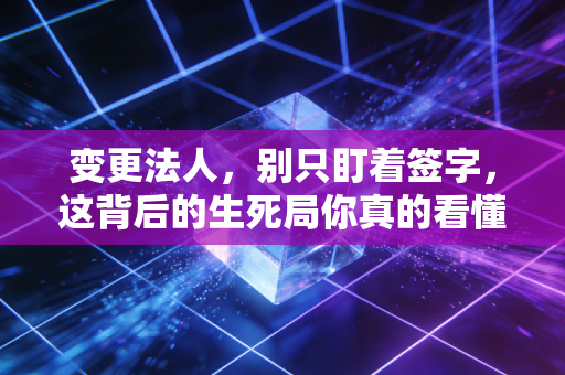 变更法人，别只盯着签字，这背后的生死局你真的看懂了吗？