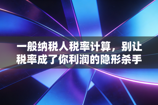 一般纳税人税率计算，别让税率成了你利润的隐形杀手，深度解析与实操建议