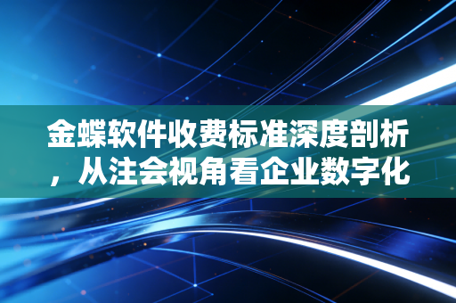 金蝶软件收费标准深度剖析，从注会视角看企业数字化投入的账怎么算