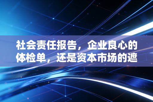社会责任报告，企业良心的体检单，还是资本市场的遮羞布？