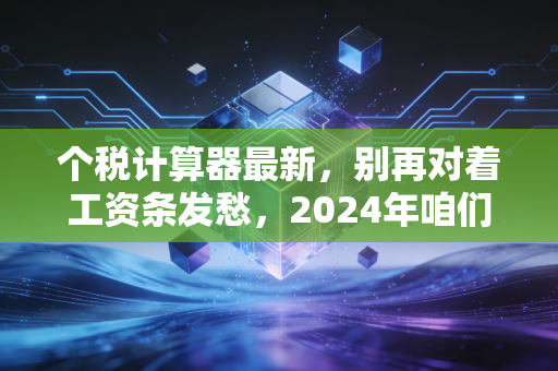 个税计算器最新，别再对着工资条发愁，2024年咱们怎么合理规划钱袋子？