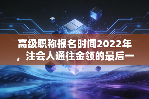 高级职称报名时间2022年,注会人通往金领的最后一道门槛,千万别错过!