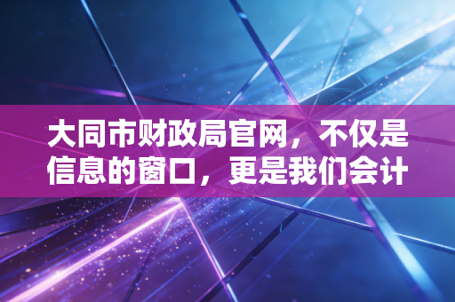 大同市财政局官网,不仅是信息的窗口,更是我们会计人最踏实的数字战友
