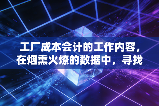 工厂成本会计的工作内容，在烟熏火燎的数据中，寻找企业的利润密码