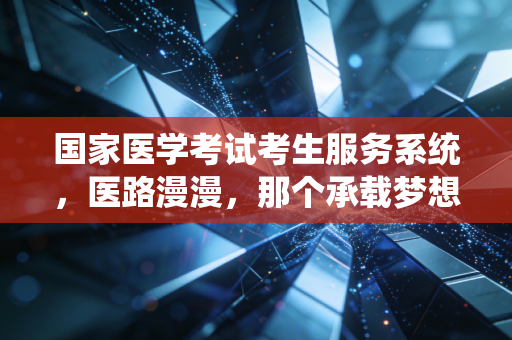 国家医学考试考生服务系统,医路漫漫,那个承载梦想与焦虑的数字入口