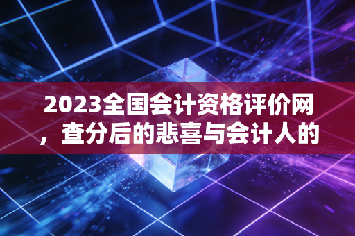 2023全国会计资格评价网，查分后的悲喜与会计人的进阶之路
