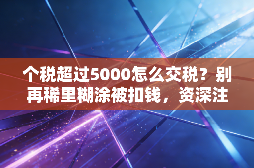 个税超过5000怎么交税？别再稀里糊涂被扣钱，资深注会教你这几招合法节税