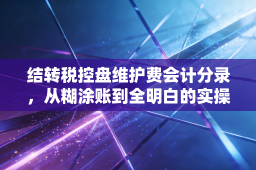 结转税控盘维护费会计分录，从糊涂账到全明白的实操指南与深度思考