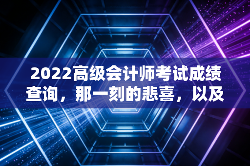 2022高级会计师考试成绩查询，那一刻的悲喜，以及我们为何坚持在财务这条路上