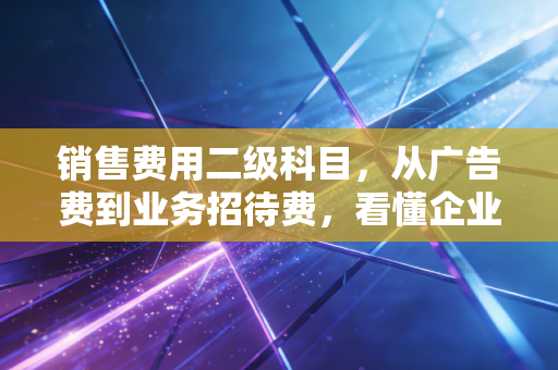 销售费用二级科目，从广告费到业务招待费，看懂企业花钱的艺术