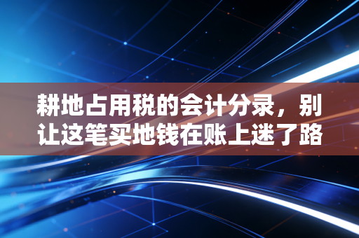 耕地占用税的会计分录，别让这笔买地钱在账上迷了路
