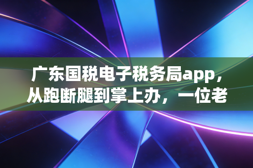 广东国税电子税务局app，从跑断腿到掌上办，一位老会计的进阶与吐槽实录