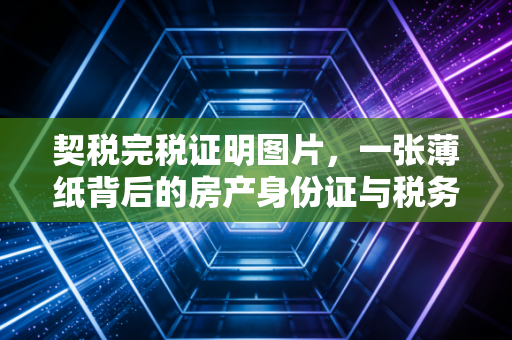 契税完税证明图片,一张薄纸背后的房产身份证与税务智慧