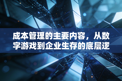 成本管理的主要内容，从数字游戏到企业生存的底层逻辑