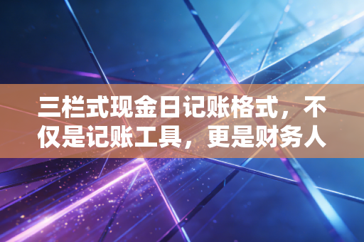 三栏式现金日记账格式，不仅是记账工具，更是财务人员修行的第一课