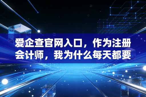 爱企查官网入口，作为注册会计师，我为什么每天都要用它给企业做体检？