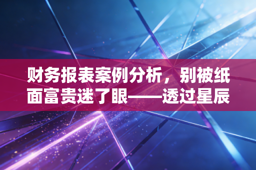 财务报表案例分析，别被纸面富贵迷了眼——透过星辰科技的兴衰，看懂财报里的真实江湖