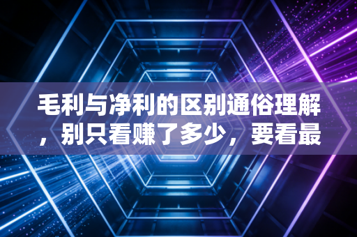毛利与净利的区别通俗理解，别只看赚了多少，要看最后落袋多少