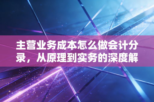 主营业务成本怎么做会计分录，从原理到实务的深度解析