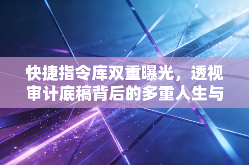 快捷指令库双重曝光，透视审计底稿背后的多重人生与效率美学
