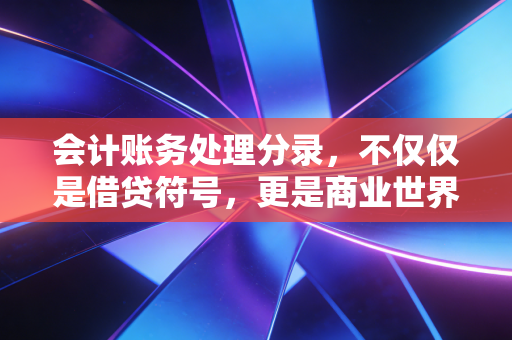 会计账务处理分录,不仅仅是借贷符号,更是商业世界的底层逻辑与语言艺术