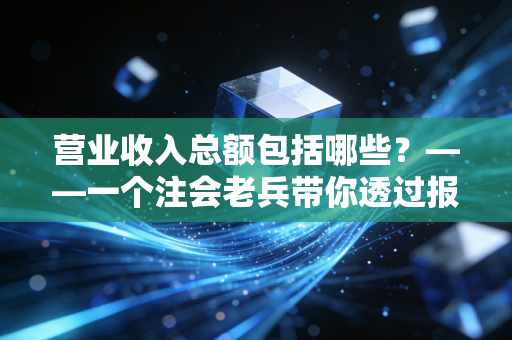 营业收入总额包括哪些？——一个注会老兵带你透过报表看本质