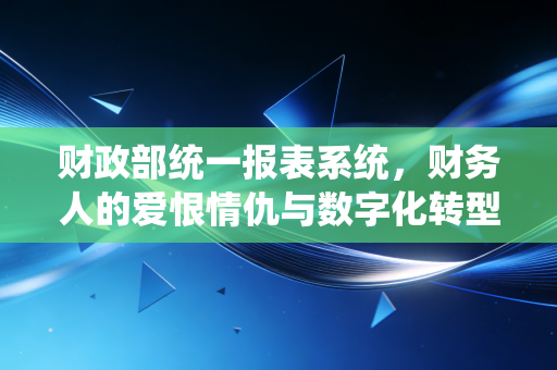 财政部统一报表系统,财务人的爱恨情仇与数字化转型的必经之路