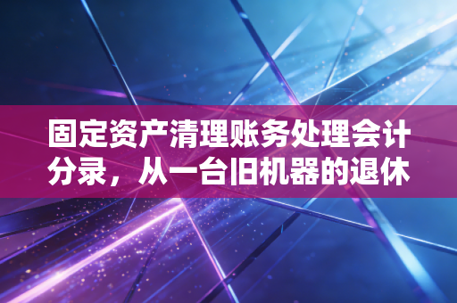 固定资产清理账务处理会计分录，从一台旧机器的退休看企业资产的生死流转