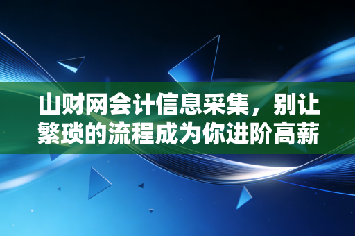 山财网会计信息采集，别让繁琐的流程成为你进阶高薪财务的拦路虎
