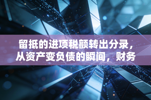 留抵的进项税额转出分录,从资产变负债的瞬间,财务人必须看懂的生死线
