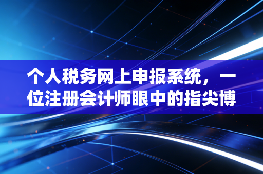 个人税务网上申报系统，一位注册会计师眼中的指尖博弈与生活智慧