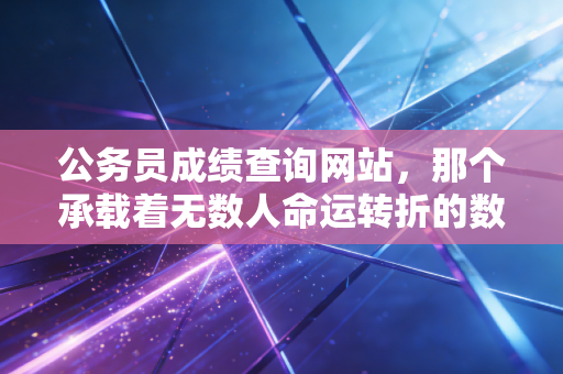 公务员成绩查询网站,那个承载着无数人命运转折的数字入口